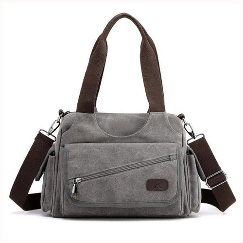 Canvas purse crossbody multiple pocket women