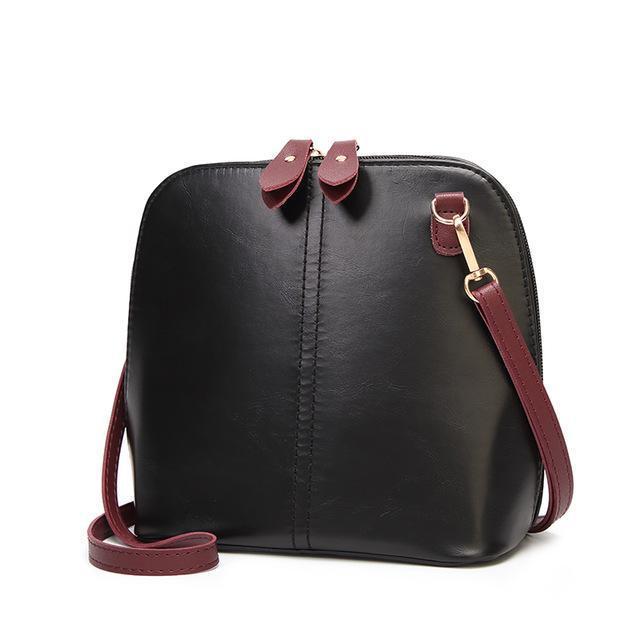 Black crossbody bag vintage leather