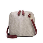 Gray crossbody bag vintage leather